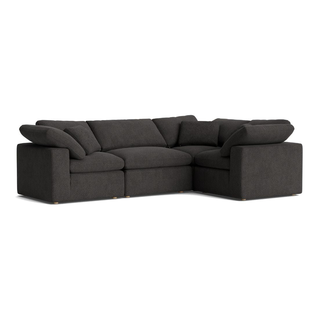 Haven Deep Seat Sectional Sofa, 4 Seater, Gray