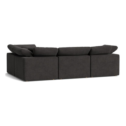 Haven Deep Seat Sectional Sofa, 4 Seater, Gray