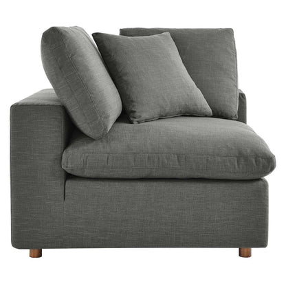 Haven Deep Seat Sectional Sofa With Ottoman, 3 Seater, Gray