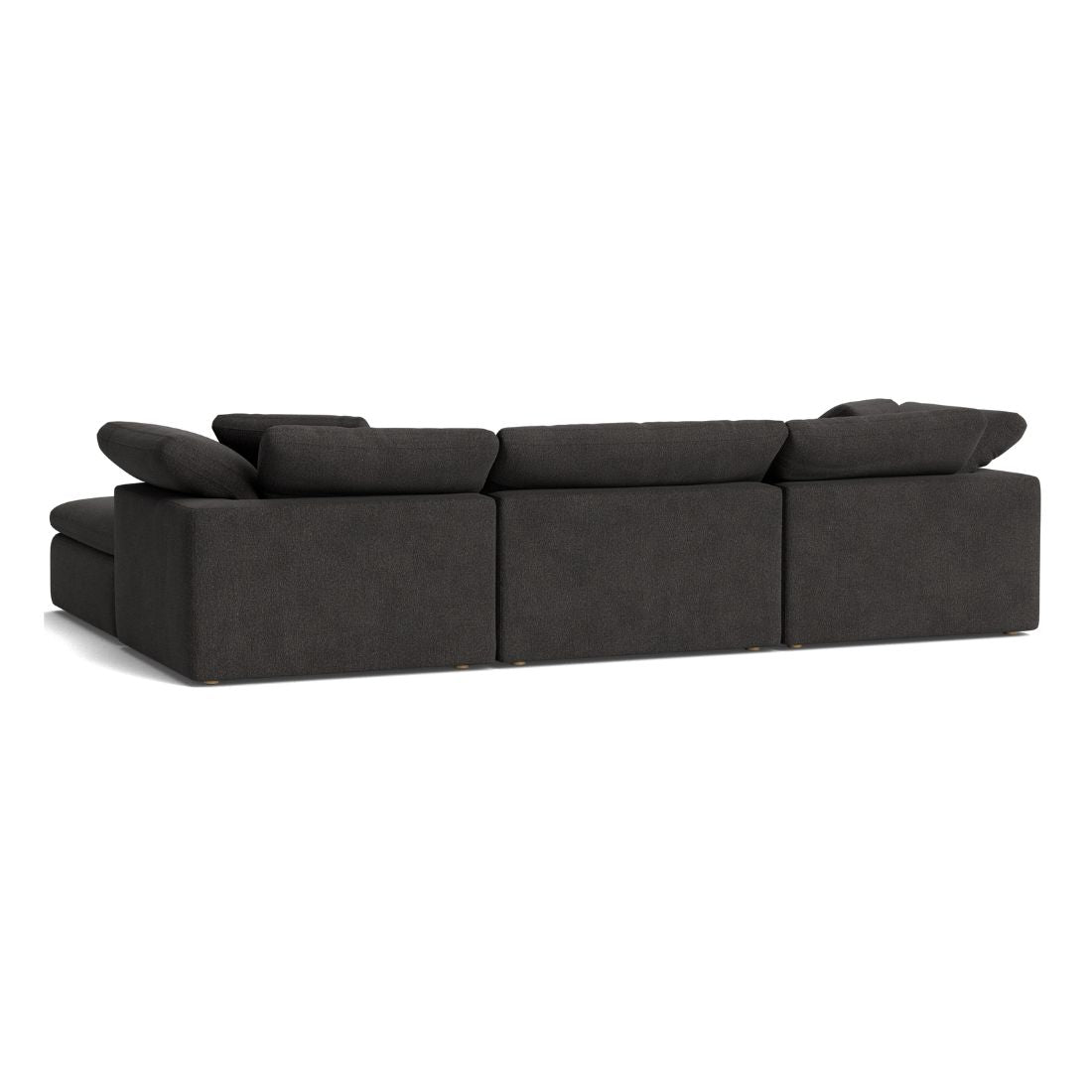 Haven Deep Seat Sectional Sofa With Ottoman, 3 Seater, Gray
