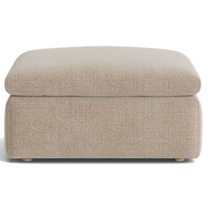 Haven Deep Seat Sectional Sofa With Ottoman, 3 Seater, Beige