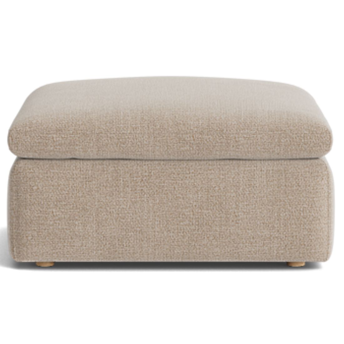 Haven Deep Seat Sectional Sofa With Ottoman, 2 Seater, Beige