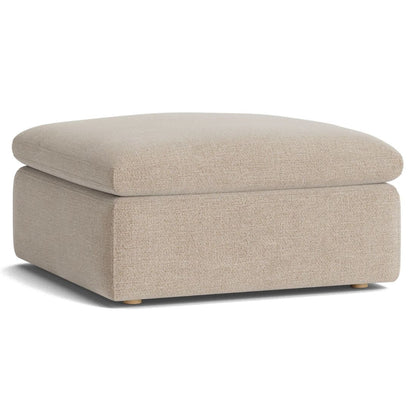 Haven Deep Seat Sectional Sofa With Ottoman, 2 Seater, Beige