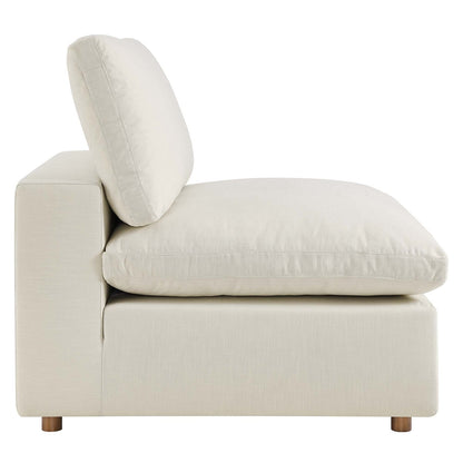 Haven Deep Seat Sectional Sofa With Ottoman, 3 Seater, Beige