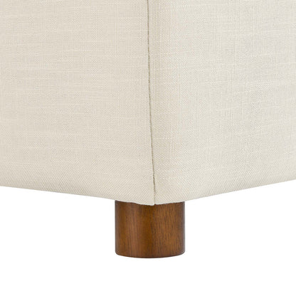 Haven Deep Seat Sectional Sofa With Ottoman, 3 Seater, Beige