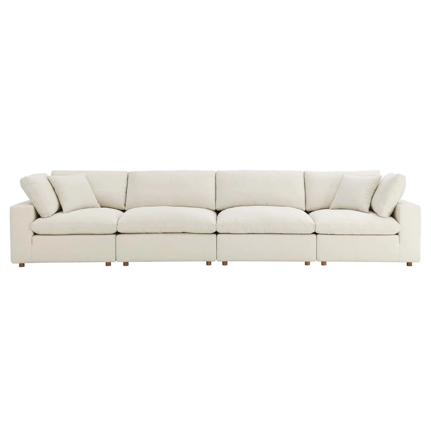 Haven Deep Seat Sectional Sofa, 4 Seater, Beige