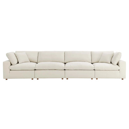 Haven Deep Seat Sectional Sofa, 4 Seater, Beige