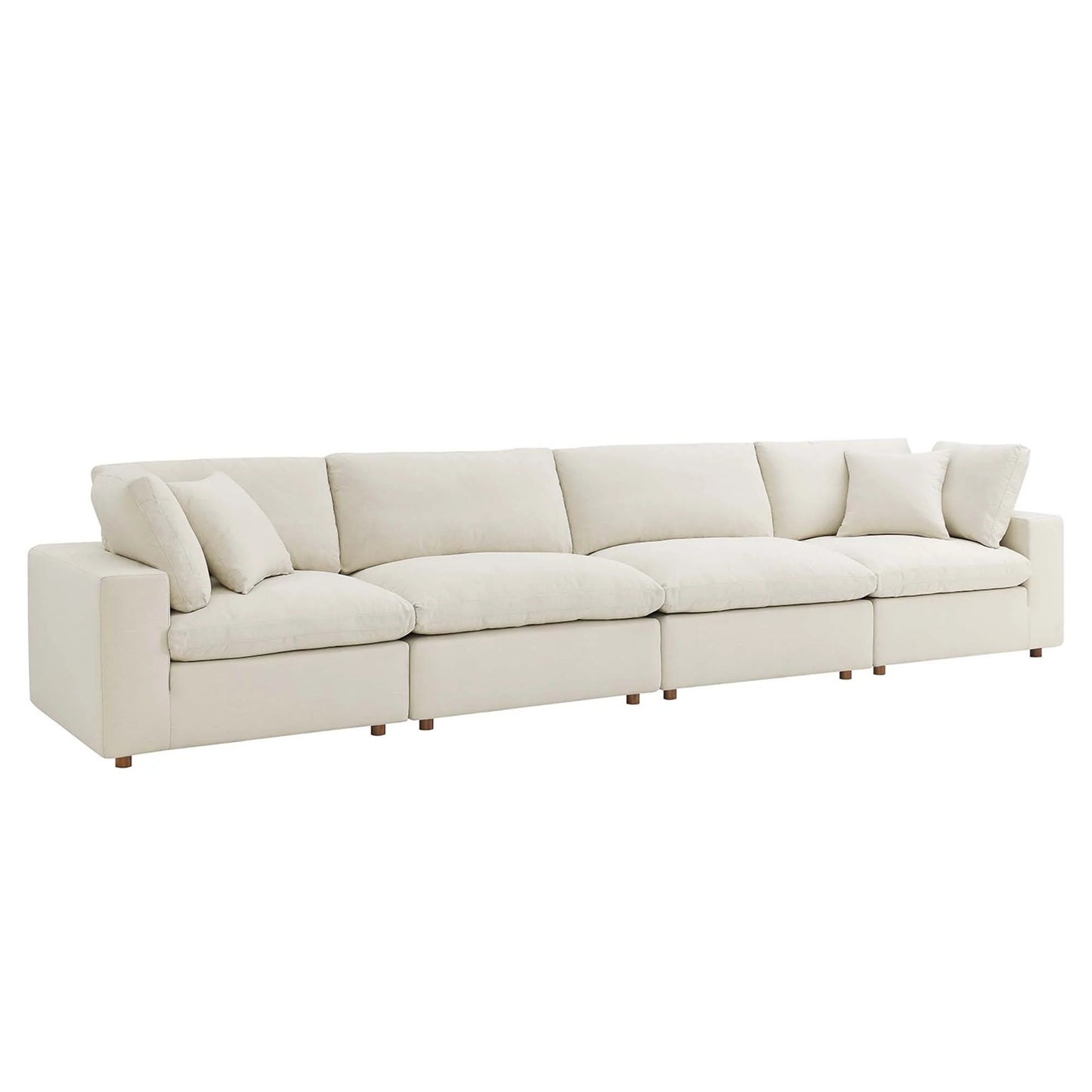 Haven Deep Seat Sectional Sofa, 4 Seater, Beige
