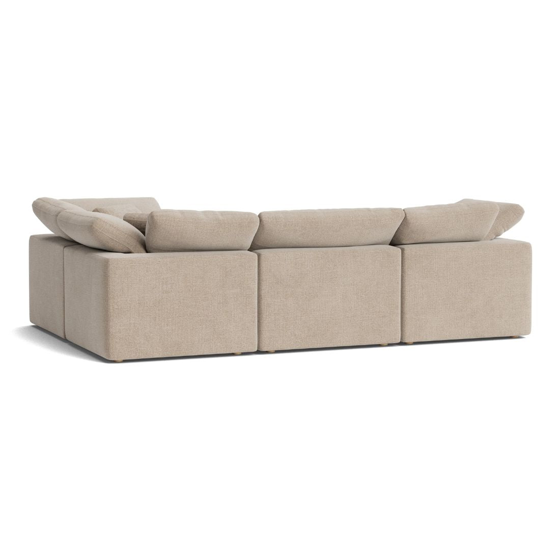Haven Deep Seat Sectional Sofa, 4 Seater, Beige