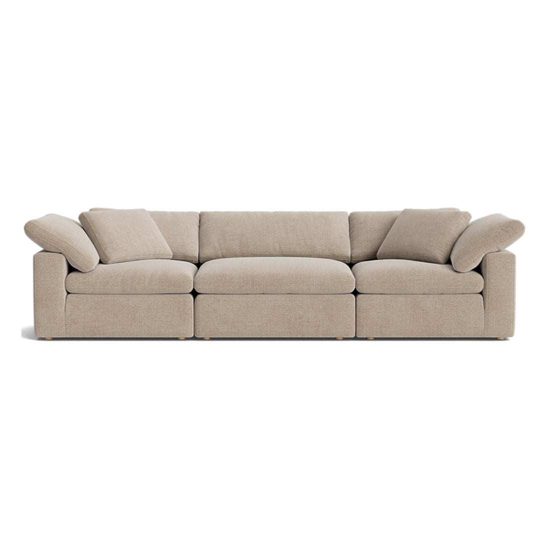 Haven Deep Seat Sectional Sofa, 3 Seater, Beige