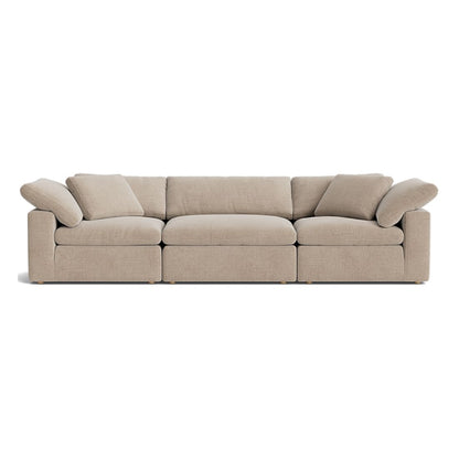Haven Deep Seat Sectional Sofa, 3 Seater, Beige