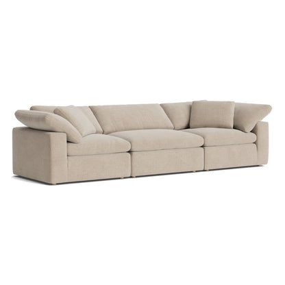 Haven Deep Seat Sectional Sofa, 3 Seater, Beige
