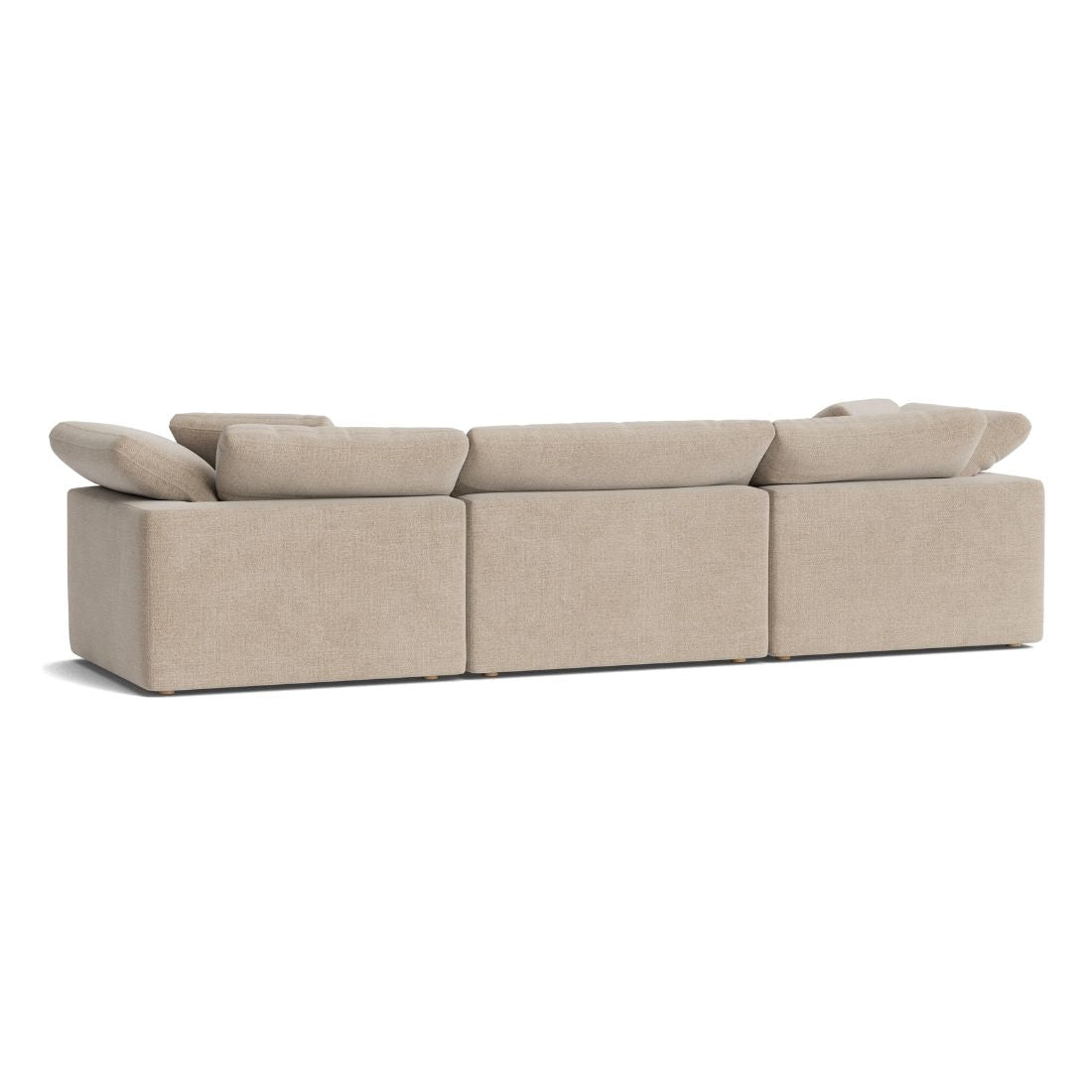 Haven Deep Seat Sectional Sofa, 3 Seater, Beige