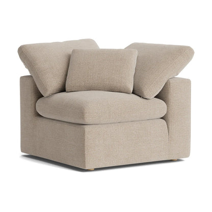Haven Deep Seat Sectional Sofa, 3 Seater, Beige