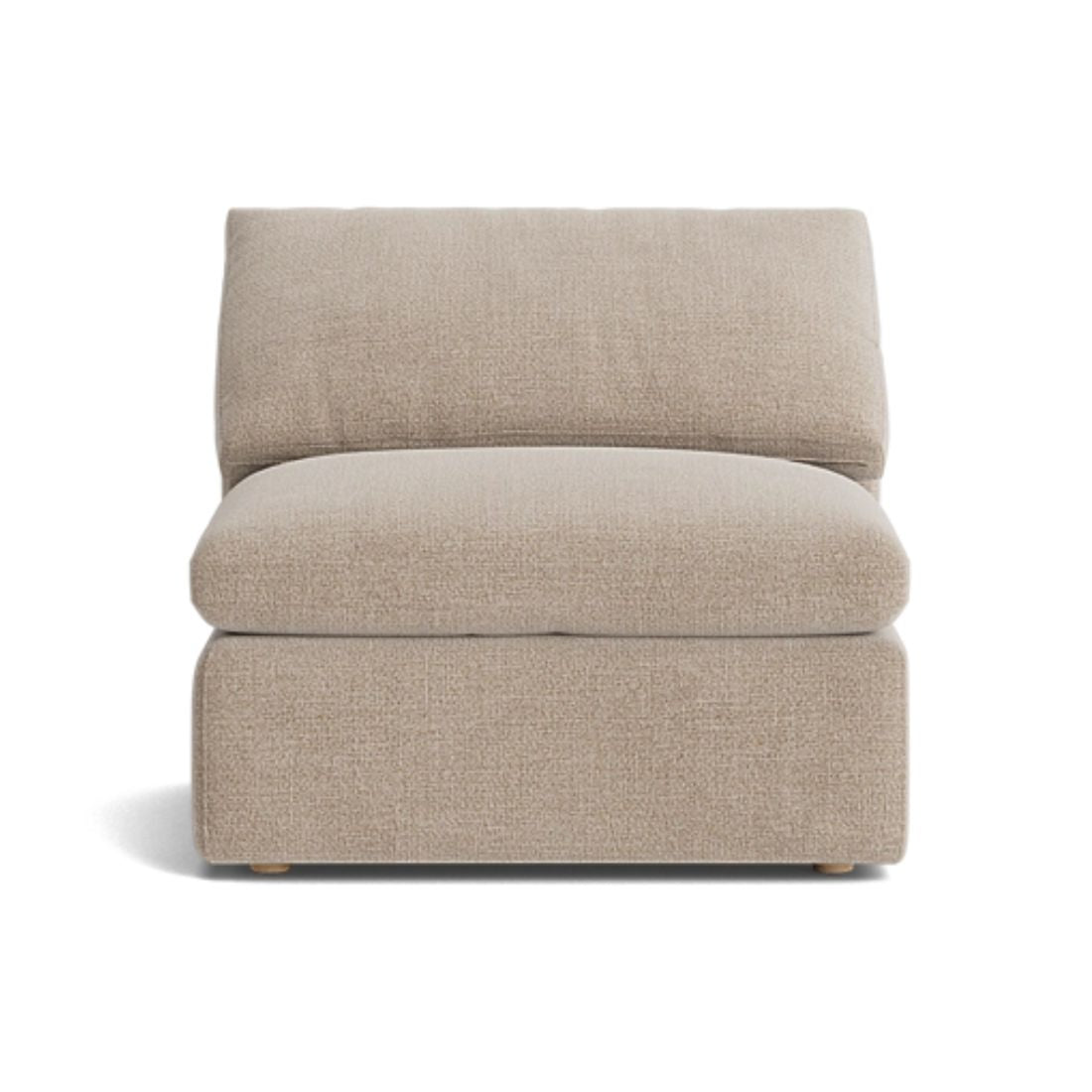 Haven Deep Seat Sectional Sofa With Ottoman, 2 Seater, Beige