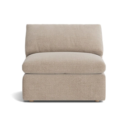 Haven Deep Seat Sectional Sofa With Ottoman, 2 Seater, Beige