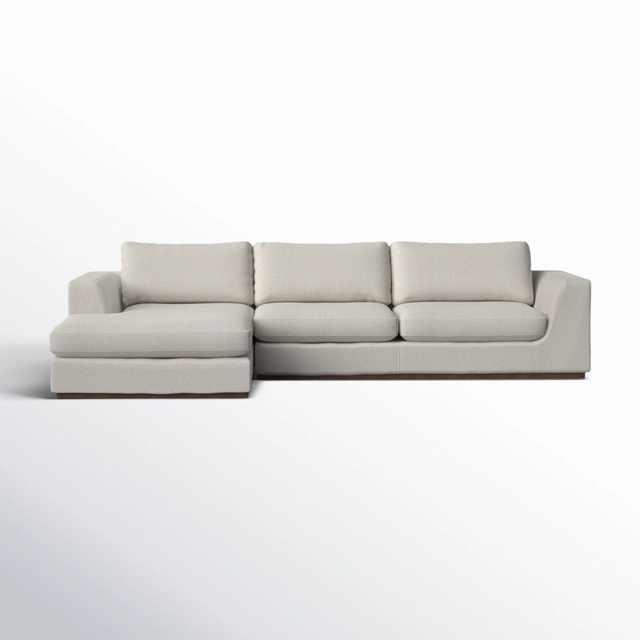 Berger Sectional Sofa With Chaise, Beige