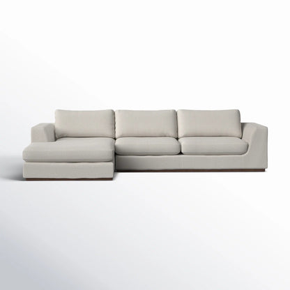 Berger Sectional Sofa With Chaise, Beige