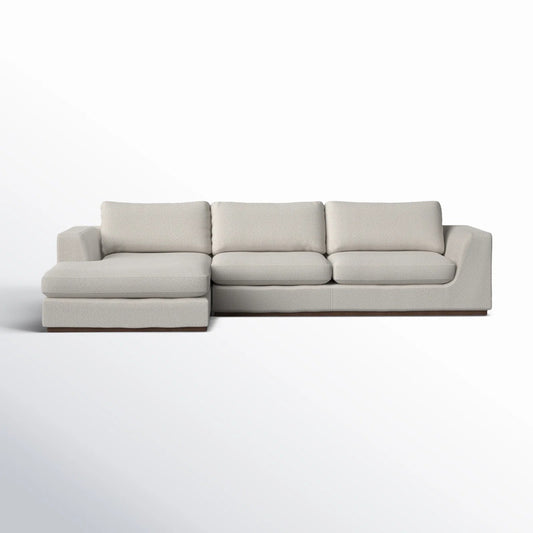 Berger Sectional Sofa With Chaise, Beige