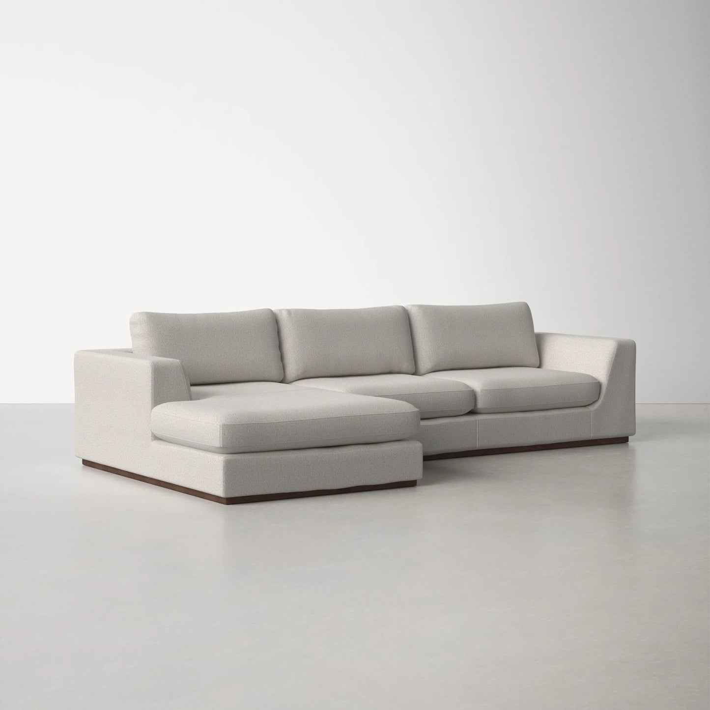 Berger Sectional Sofa With Chaise, Beige