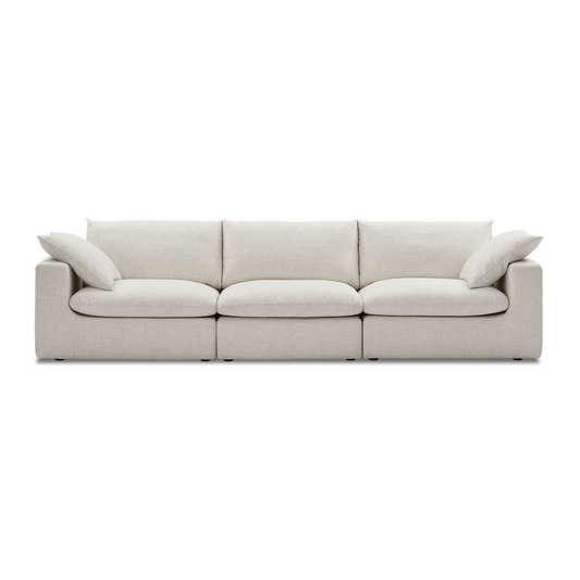 Duke Deep Seat Sofa, 3 Seater, Beige