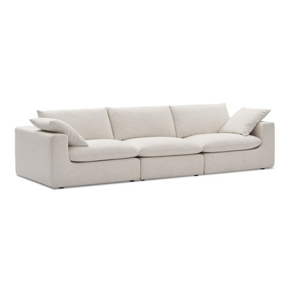 Duke Deep Seat Sofa, 3 Seater, Beige