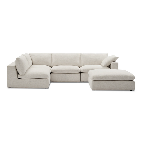 Duke Deep Seat Sofa, 4 Seater, Beige