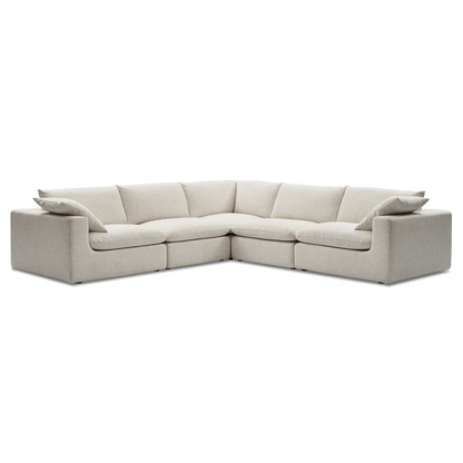 Duke Deep Seat Sofa, 5 Seater, Beige