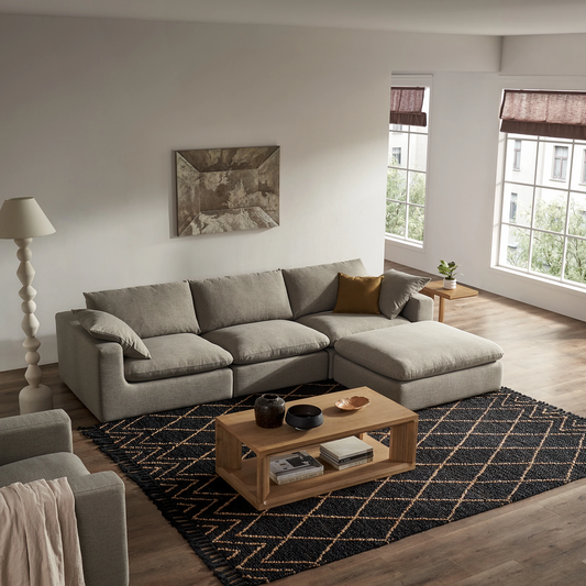 Duke Deep Seat Sofa, 3 Seater, Gray