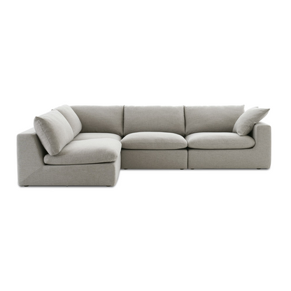 Duke Deep Seat Sofa, 4 Seater, Gray