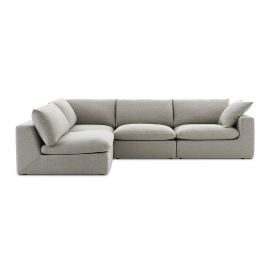 Duke Deep Seat Sofa, 4 Seater, Gray