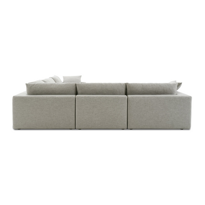 Duke Deep Seat Sofa, 5 Seater, Gray