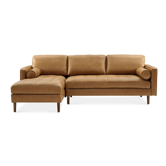 Napa Right Facing Sofa, Tan PU Leather