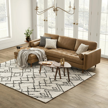 Napa Right Facing Sofa, Tan PU Leather