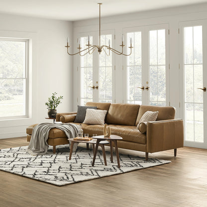 Napa Right Facing Sofa, Tan PU Leather