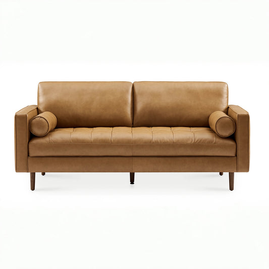 Napa 2 Seater Sofa, Tan PU Leather