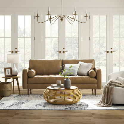 Napa 2 Seater Sofa, Tan PU Leather