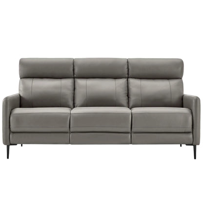 Huxley PU Leather Sectional Sofa, 3 Seater, Gray