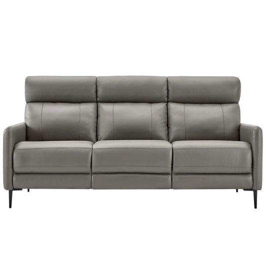 Huxley PU Leather Sectional Sofa, 3 Seater, Gray