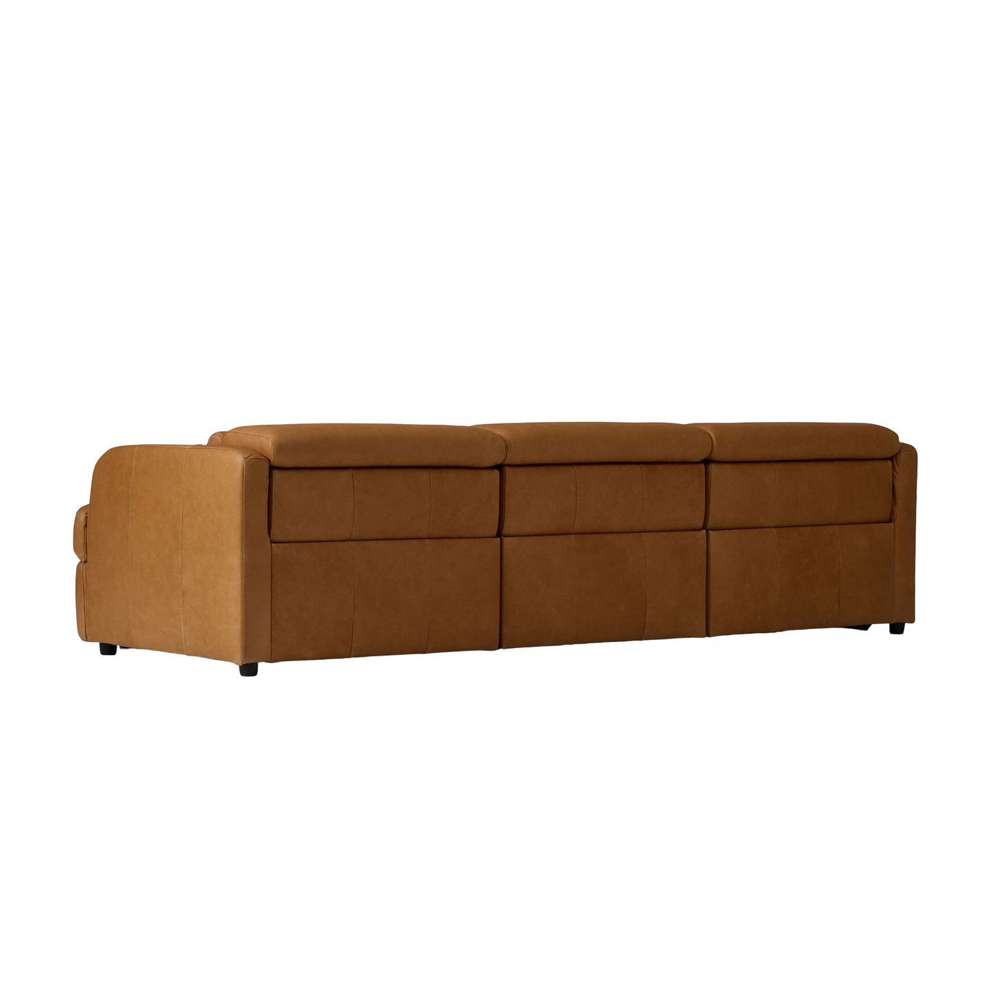 Aurum Recliner Leather Sofa, 3 Seater, Tan