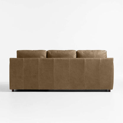Fusion Sectional Sofa, Left Facing, Brown PU Leather