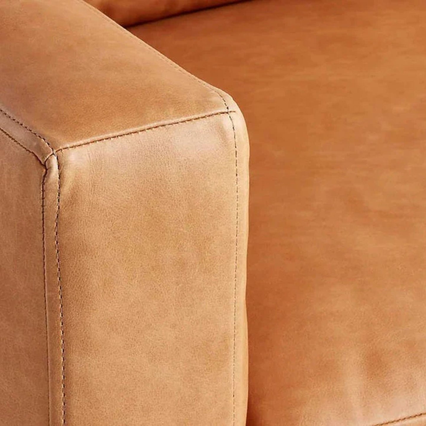 Fusion Sofa Cum Bed, 2 Seater, Tan PU Leather