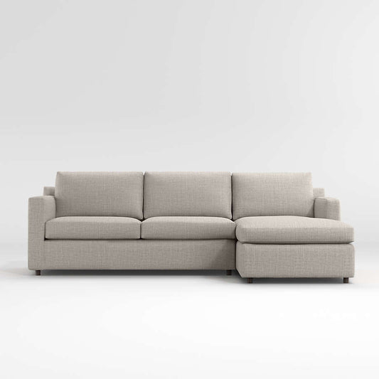 Fusion Sectional Sofa, Left Facing, Beige