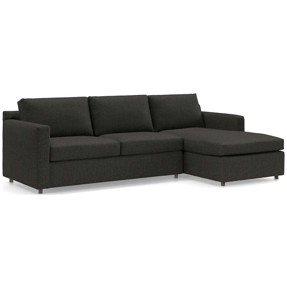 Fusion Sectional Sofa, Left Facing, Black