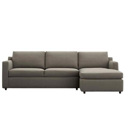 Fusion Sectional Sofa, Left Facing, Charcoal