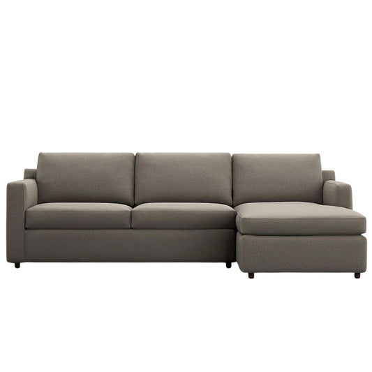 Fusion Sectional Sofa, Left Facing, Charcoal