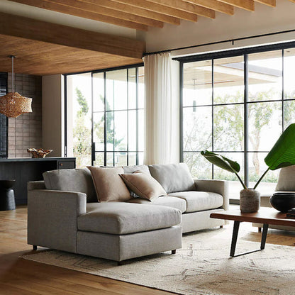 Fusion Sectional Sofa, Left Facing, Charcoal