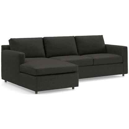 Fusion Sectional Sofa, Right Facing, Black