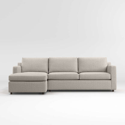 Fusion Sectional Sofa, Right Facing, Beige