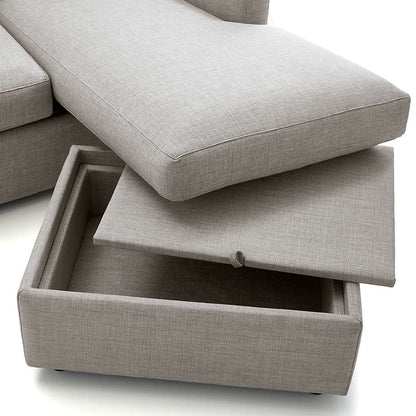 Fusion Sectional Sofa, Right Facing, Beige
